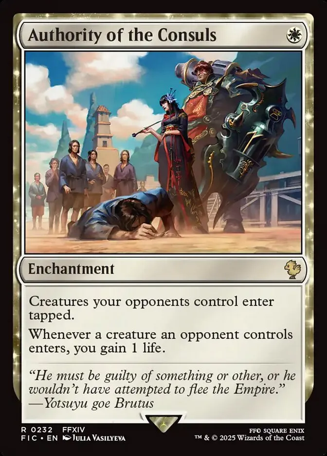 2025 Final Fantasy Commander Authority of the Consuls #232 rare card image