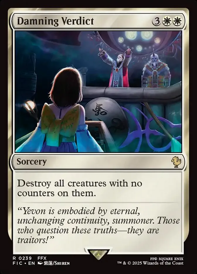 2025 Final Fantasy Commander Damning Verdict #239 rare card image