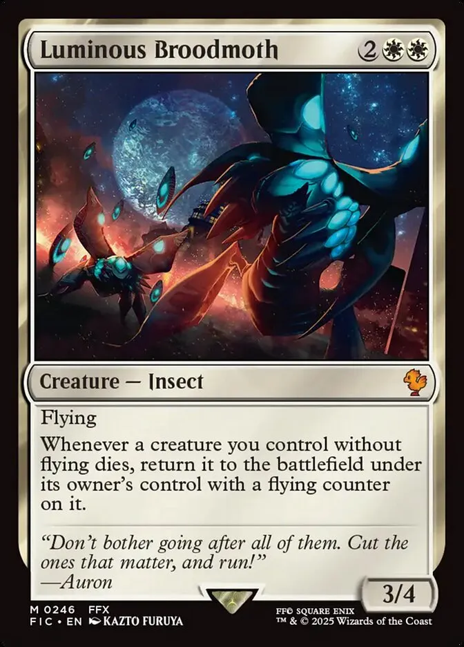 2025 Final Fantasy Commander Luminous Broodmoth #246 mythic card image