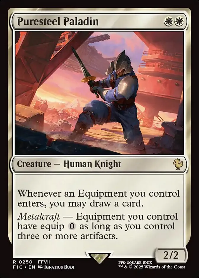 2025 Final Fantasy Commander Puresteel Paladin #250 rare card image