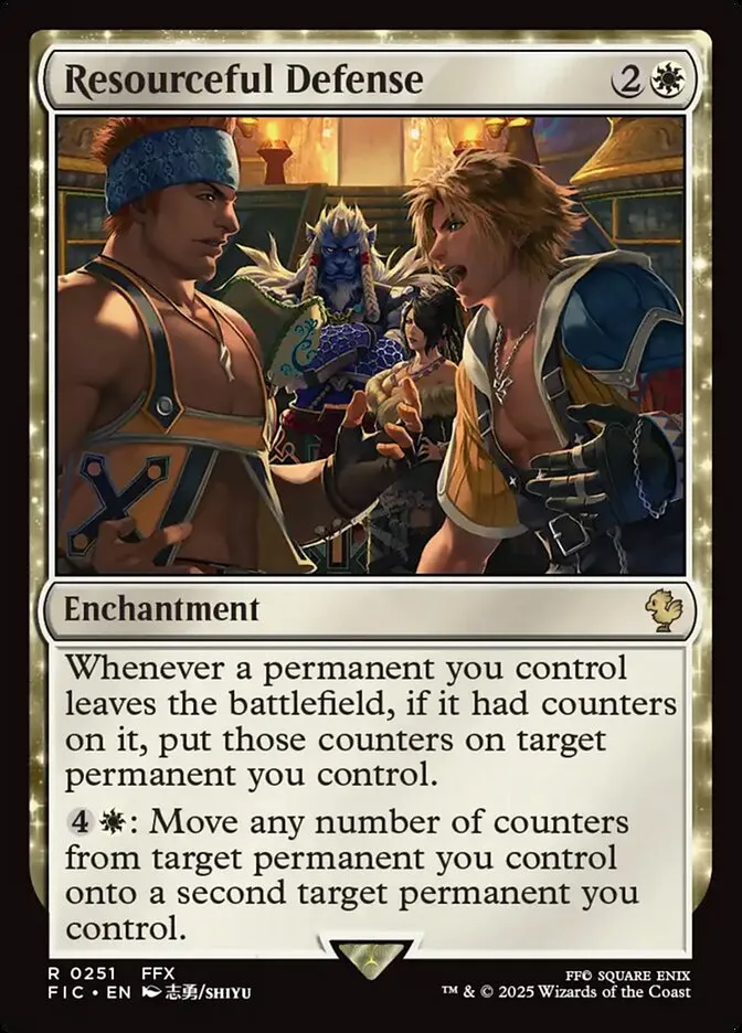 2025 Final Fantasy Commander Resourceful Defense #251 rare card image