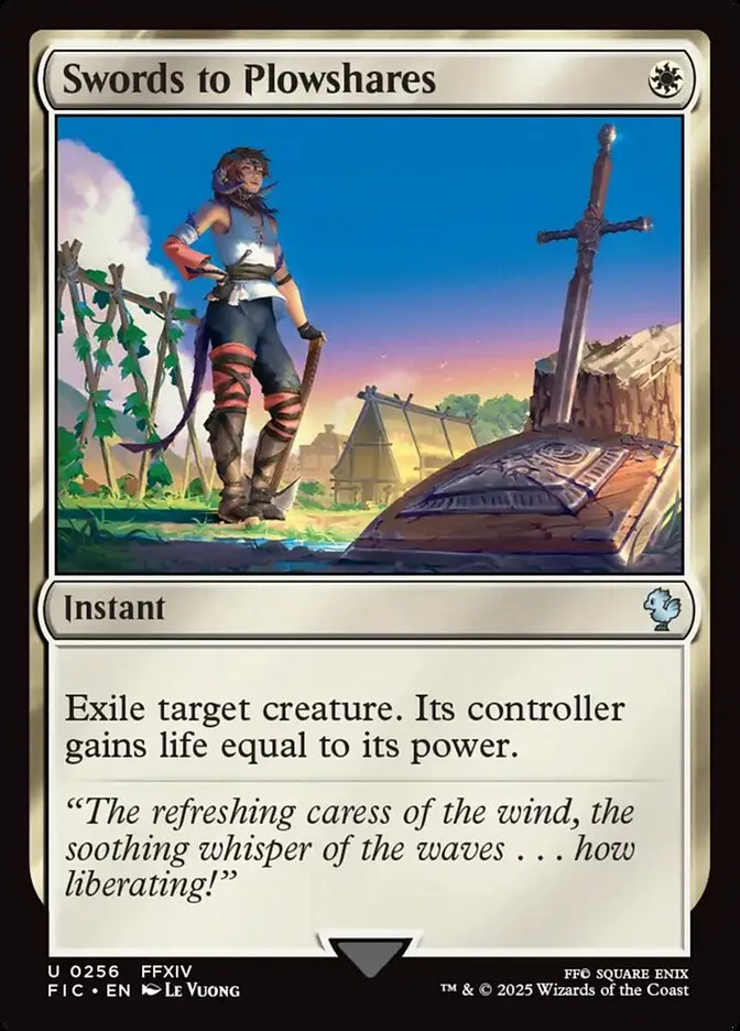 2025 Final Fantasy Commander Swords to Plowshares #256 uncommon card image