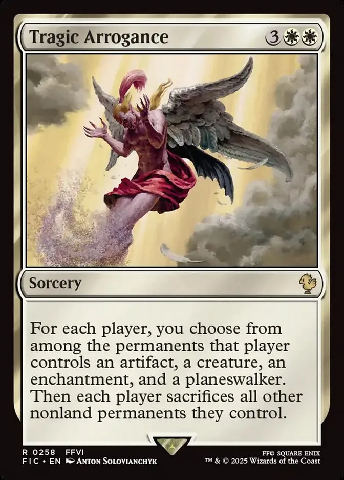 2025 Final Fantasy Commander Tragic Arrogance #258 rare card image