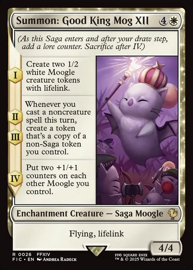 2025 Final Fantasy Commander Summon: Good King Mog XII [Foil] rare #26 rare card image