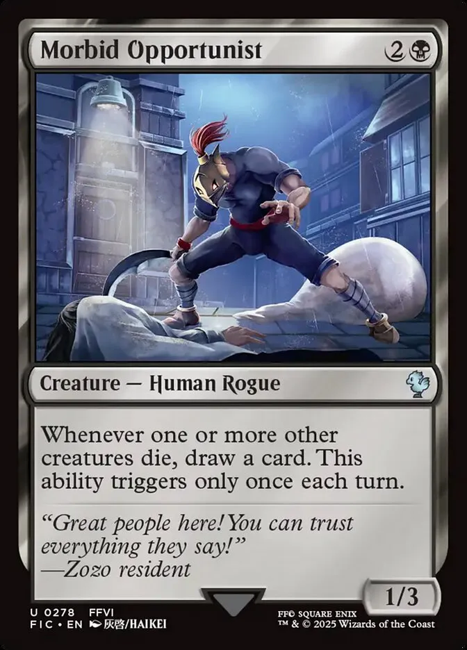 2025 Final Fantasy Commander Morbid Opportunist #278 uncommon card image