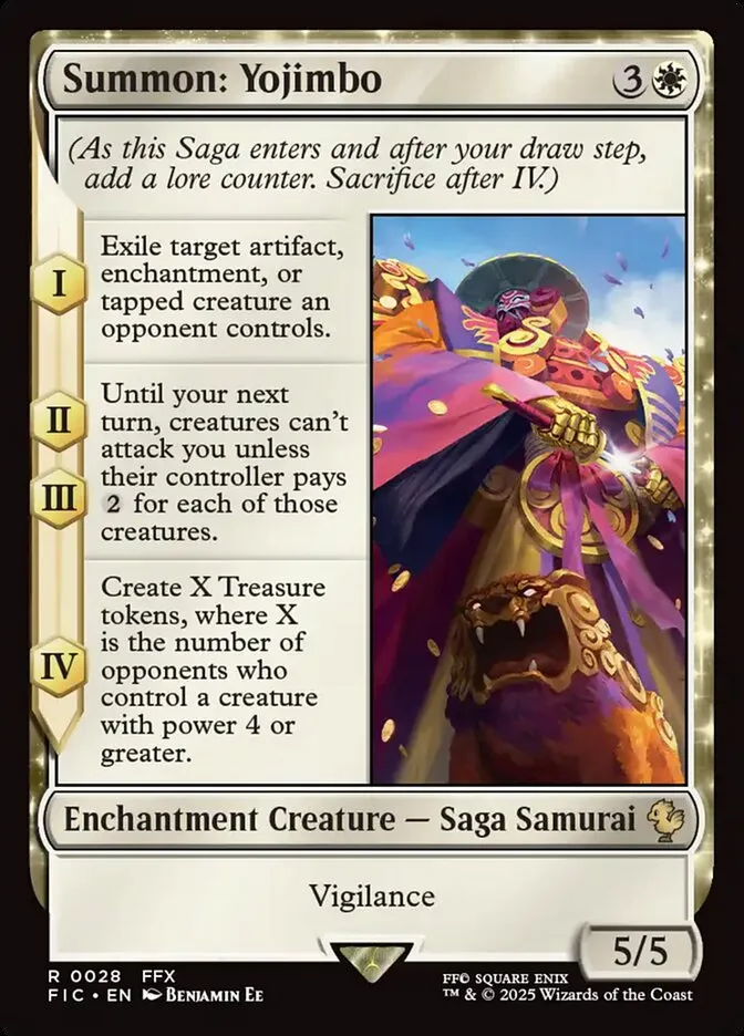 2025 Final Fantasy Commander Summon: Yojimbo [Foil] rare #28 rare card image