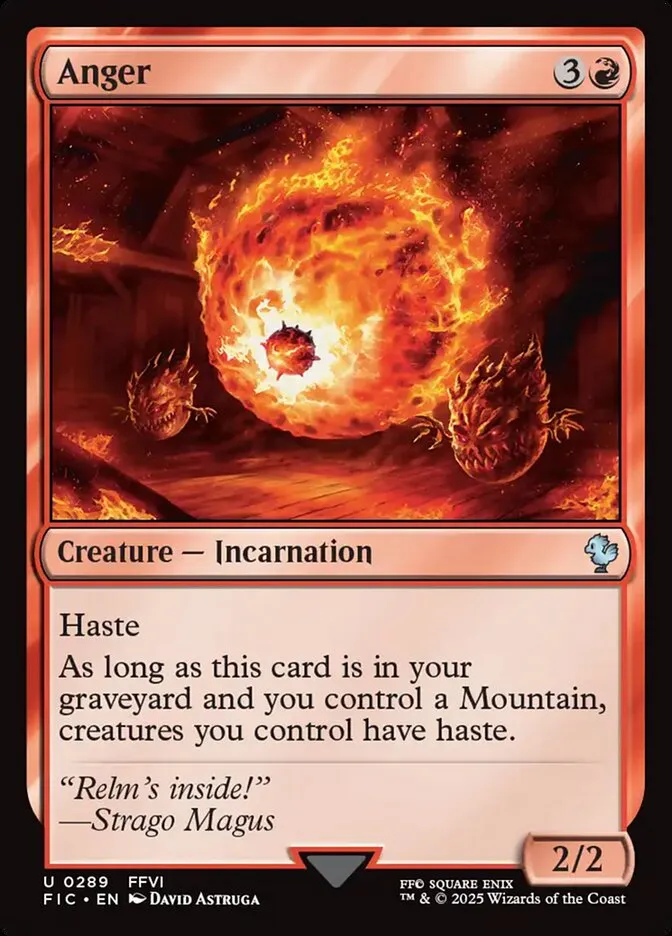 2025 Final Fantasy Commander Anger #289 uncommon card image