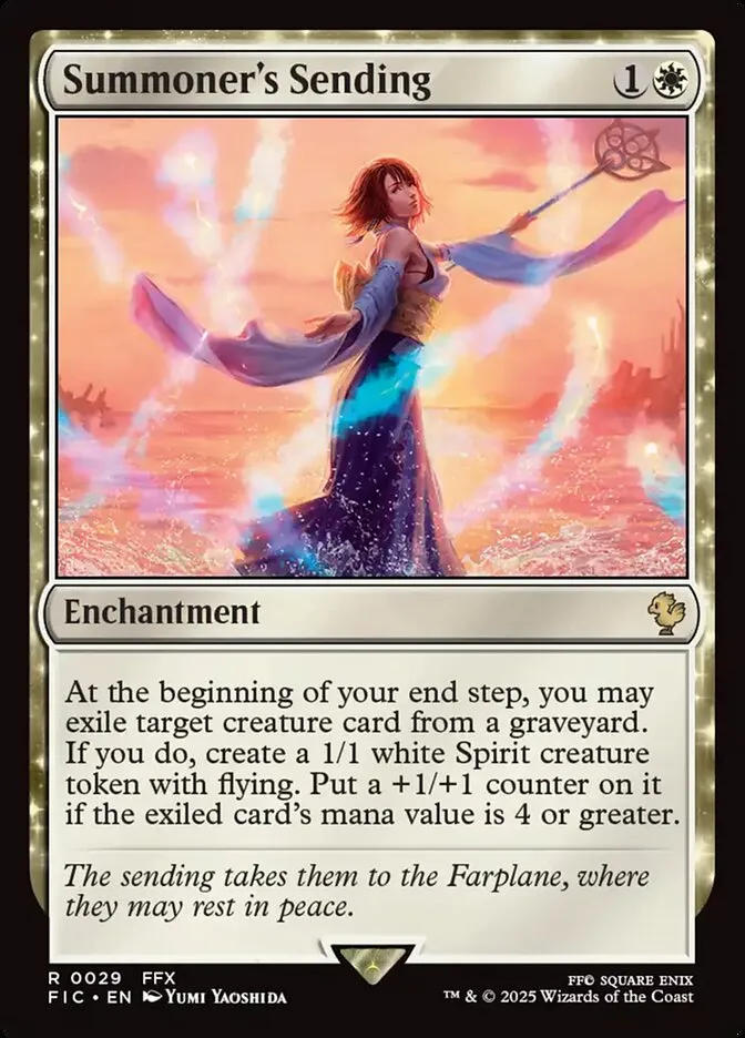 2025 Final Fantasy Commander Summoner's Sending [Foil] rare #29 rare card image