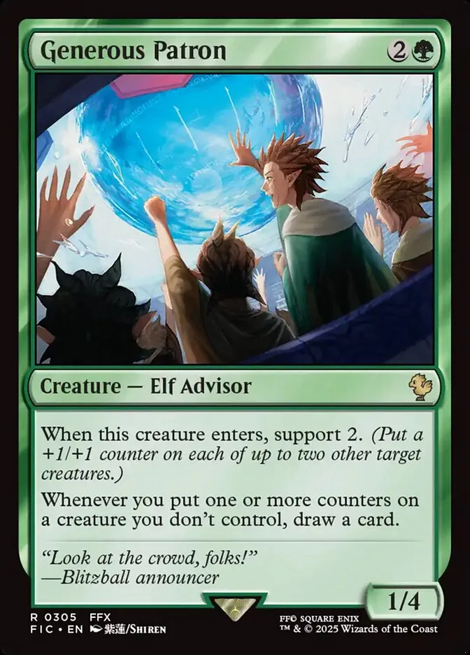 2025 Final Fantasy Commander Generous Patron #305 rare card image