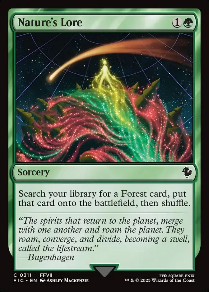 2025 Final Fantasy Commander Nature's Lore [Foil] common #311 common card image