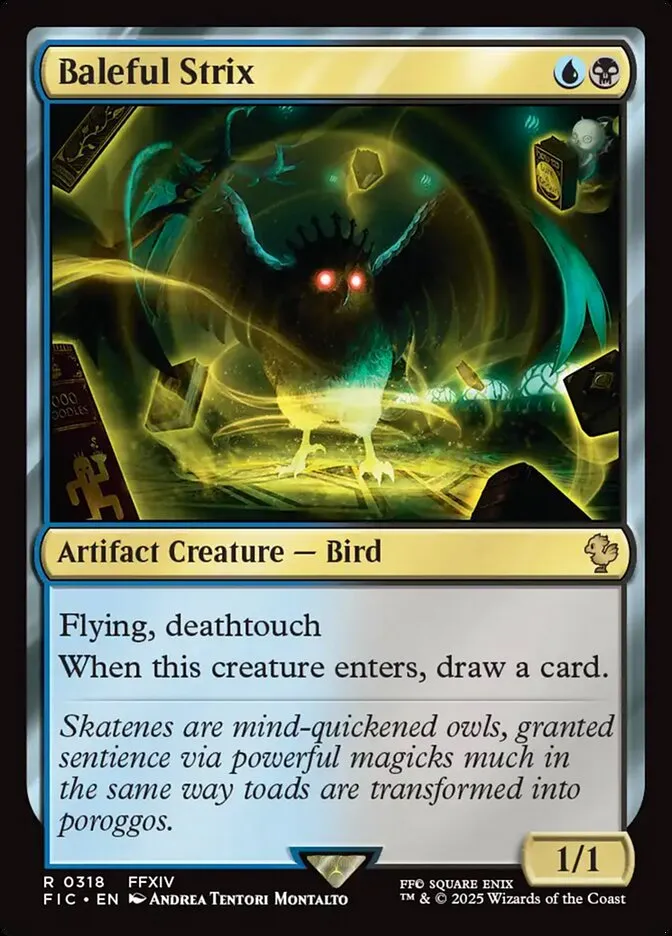 2025 Final Fantasy Commander Baleful Strix #318 rare card image