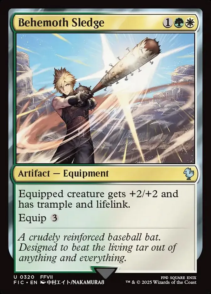 2025 Final Fantasy Commander Behemoth Sledge uncommon #320 uncommon card image