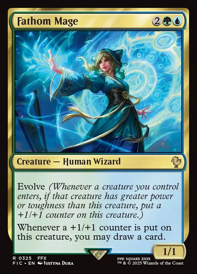 2025 Final Fantasy Commander Fathom Mage [Foil] rare #325 rare card image