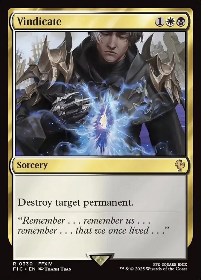 2025 Final Fantasy Commander Vindicate rare #330 rare card image