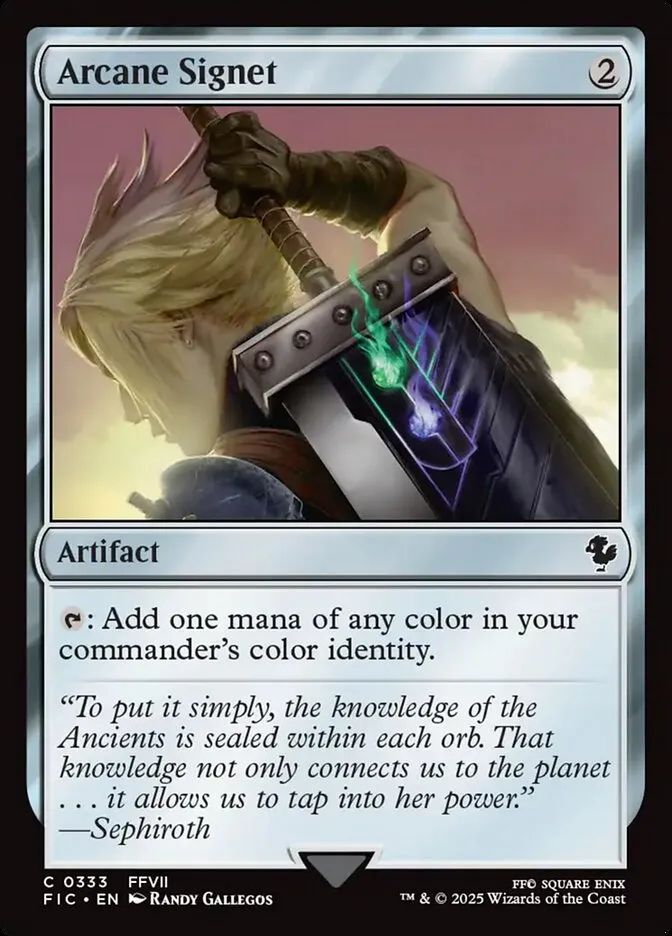 2025 Final Fantasy Commander Arcane Signet common #333 common card image