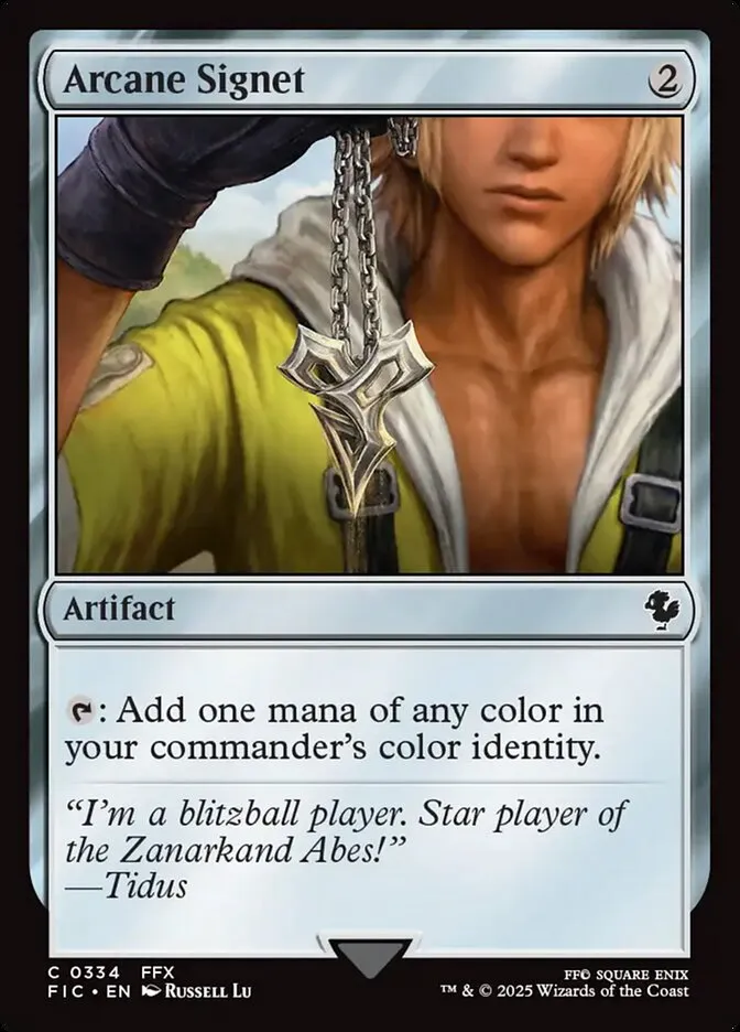 2025 Final Fantasy Commander Arcane Signet #334 common card image