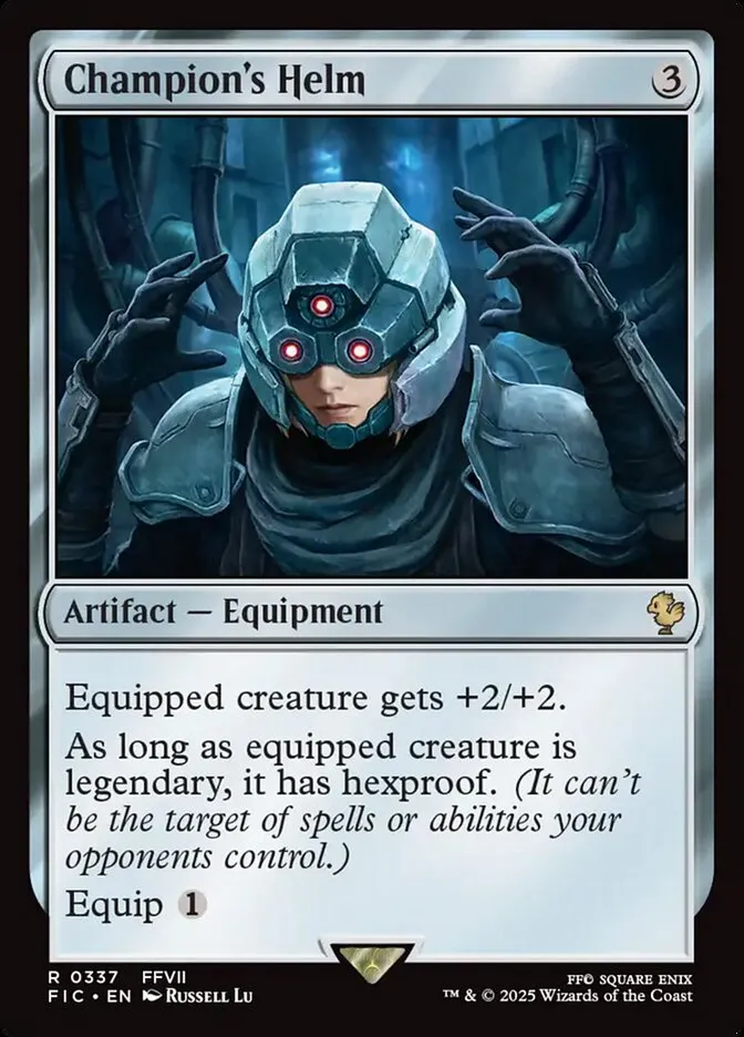 2025 Final Fantasy Commander Champion's Helm #337 rare card image