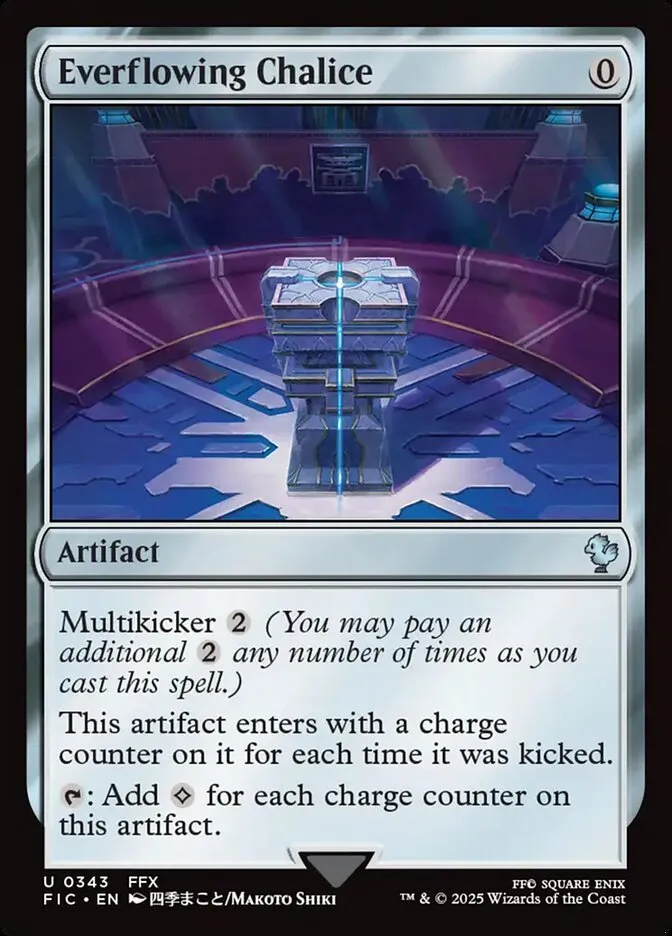 2025 Final Fantasy Commander Everflowing Chalice uncommon #343 uncommon card image