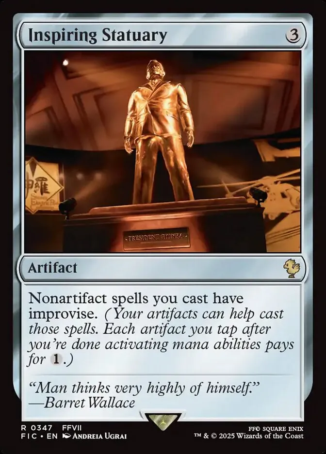 2025 Final Fantasy Commander Inspiring Statuary #347 rare card image