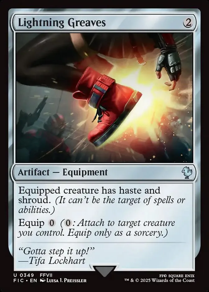 2025 Final Fantasy Commander Lightning Greaves uncommon #349 uncommon card image
