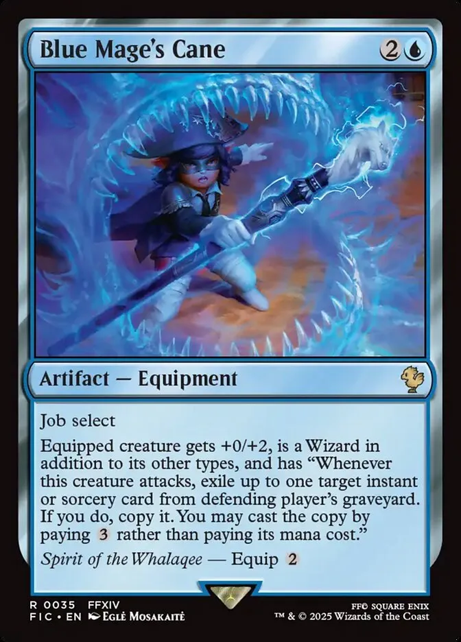 2025 Final Fantasy Commander Blue Mage's Cane [Foil] rare #35 rare card image