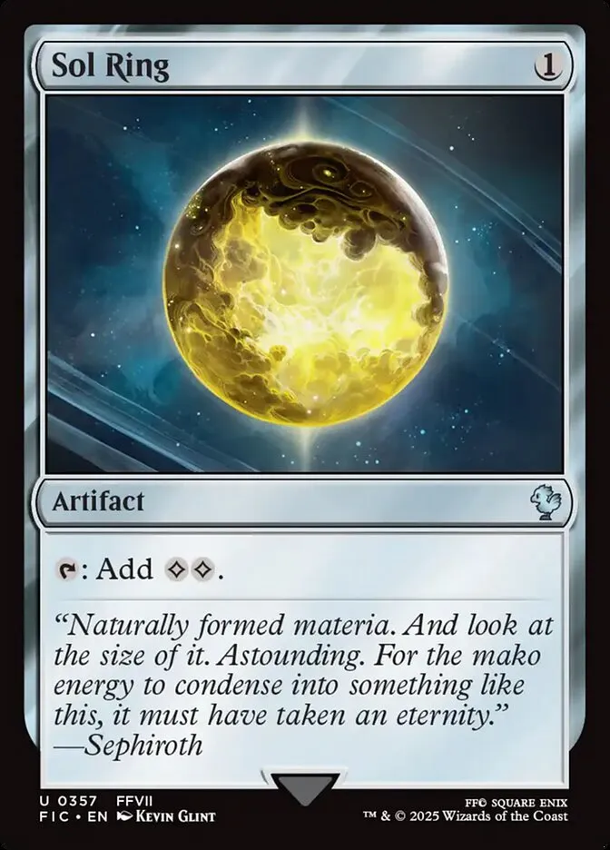 2025 Final Fantasy Commander Sol Ring uncommon #357 uncommon card image