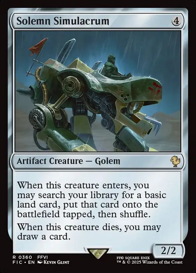 2025 Final Fantasy Commander Solemn Simulacrum #360 rare card image