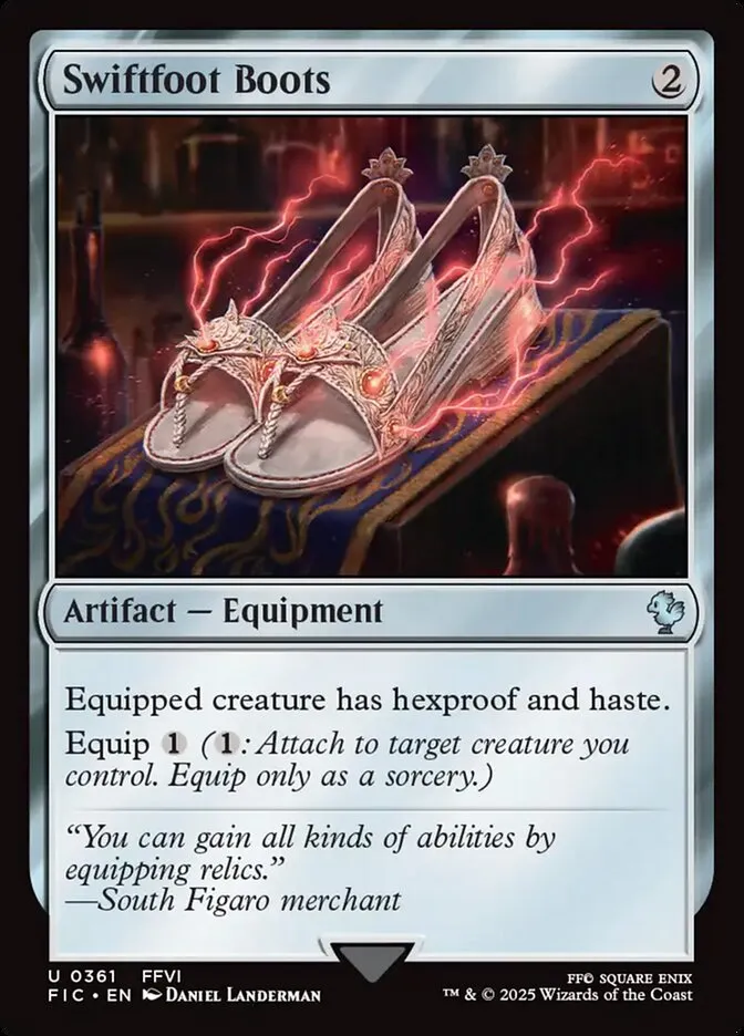 2025 Final Fantasy Commander Swiftfoot Boots #361 uncommon card image