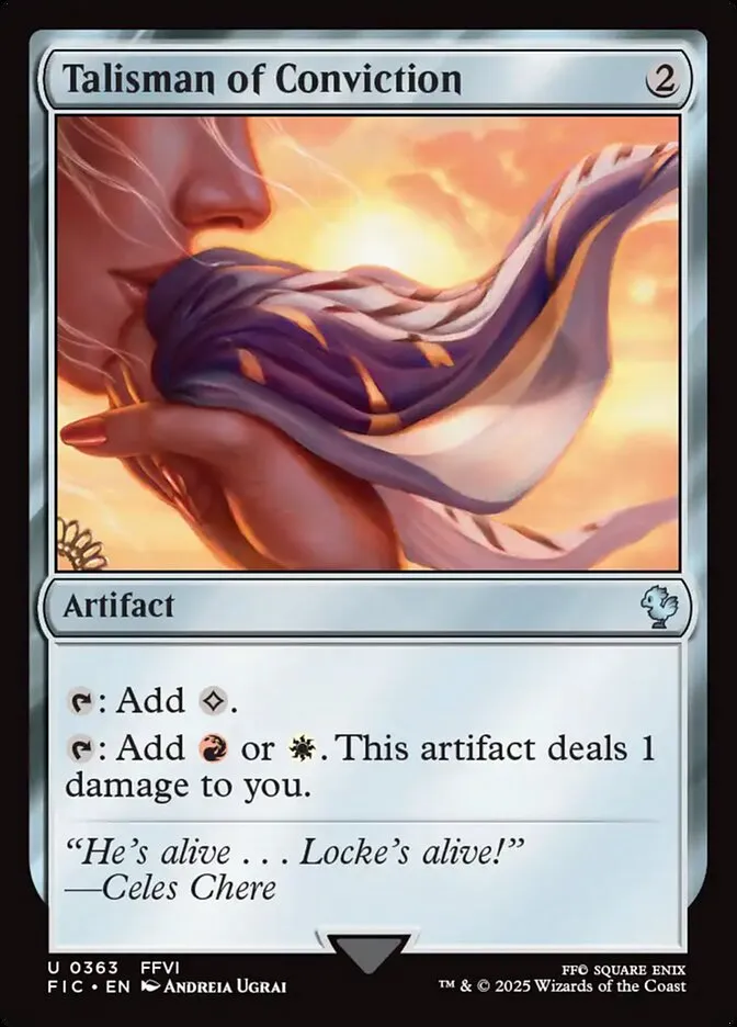 2025 Final Fantasy Commander Talisman of Conviction #363 uncommon card image