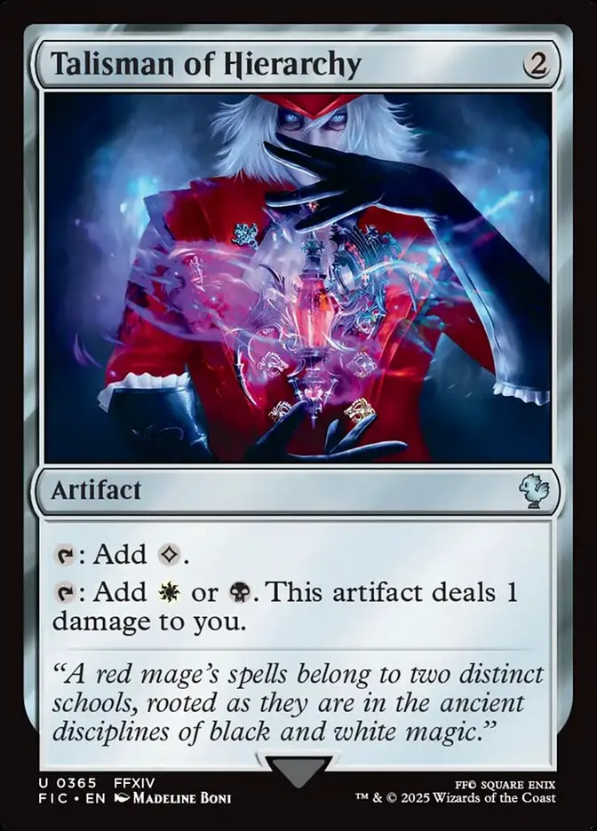 2025 Final Fantasy Commander Talisman of Hierarchy #365 uncommon card image