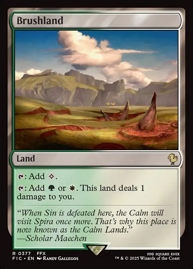 2025 Final Fantasy Commander Brushland #377 rare card image