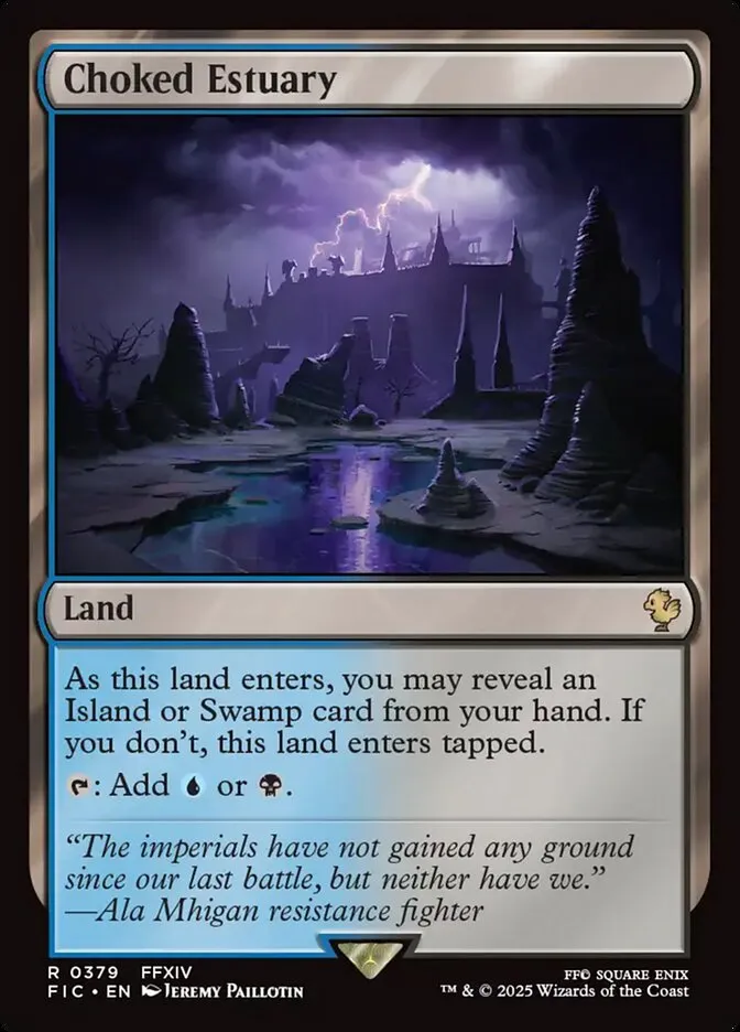 2025 Final Fantasy Commander Choked Estuary #379 rare card image
