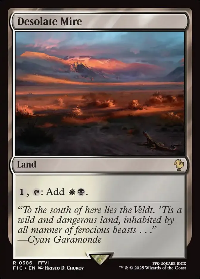2025 Final Fantasy Commander Desolate Mire #386 rare card image