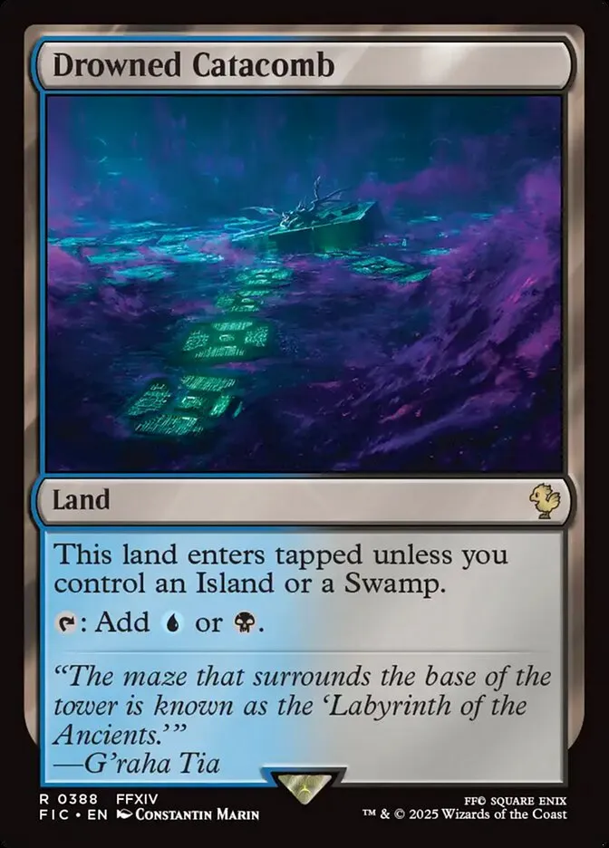 2025 Final Fantasy Commander Drowned Catacomb #388 rare card image