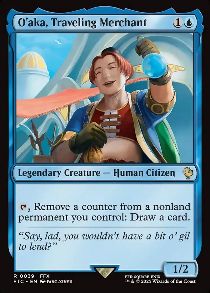 2025 Final Fantasy Commander O'aka, Traveling Merchant [Foil] rare #39 rare card image