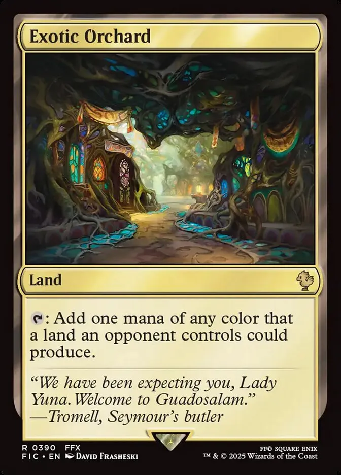 2025 Final Fantasy Commander Exotic Orchard #390 rare card image