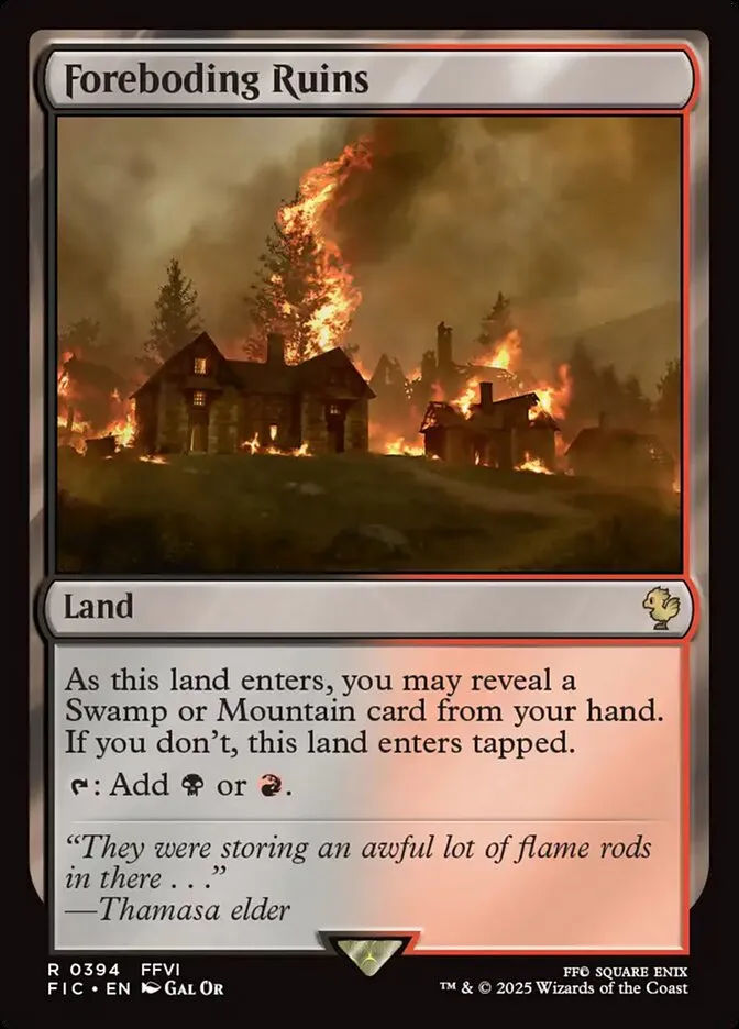 2025 Final Fantasy Commander Foreboding Ruins rare #394 rare card image