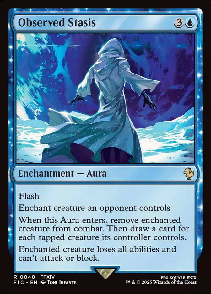 2025 Final Fantasy Commander Observed Stasis [Foil] rare #40 rare card image