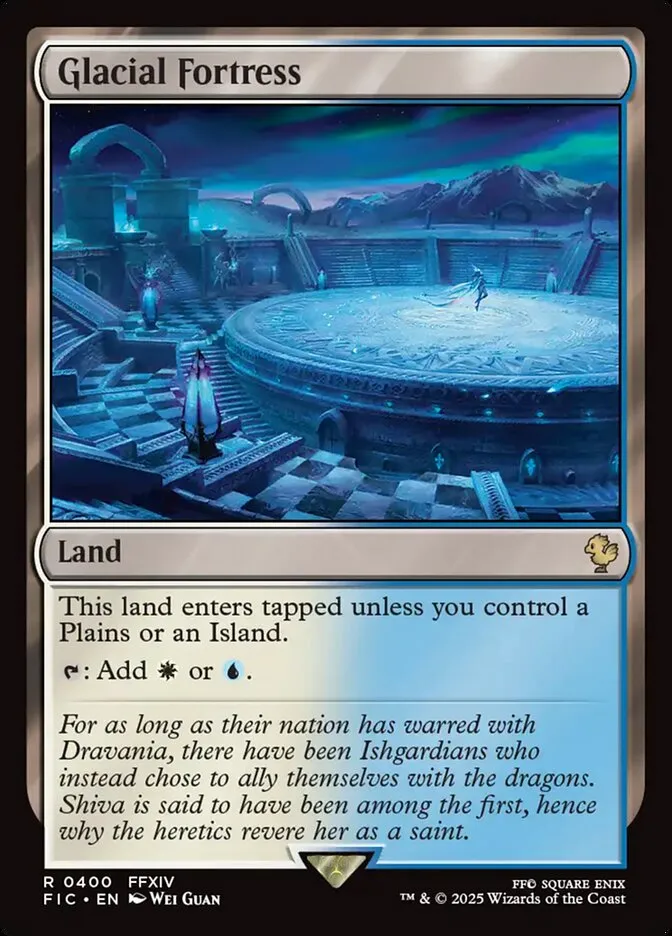 2025 Final Fantasy Commander Glacial Fortress #400 rare card image