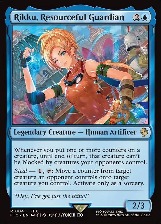 2025 Final Fantasy Commander Rikku, Resourceful Guardian [Foil] rare #41 rare card image