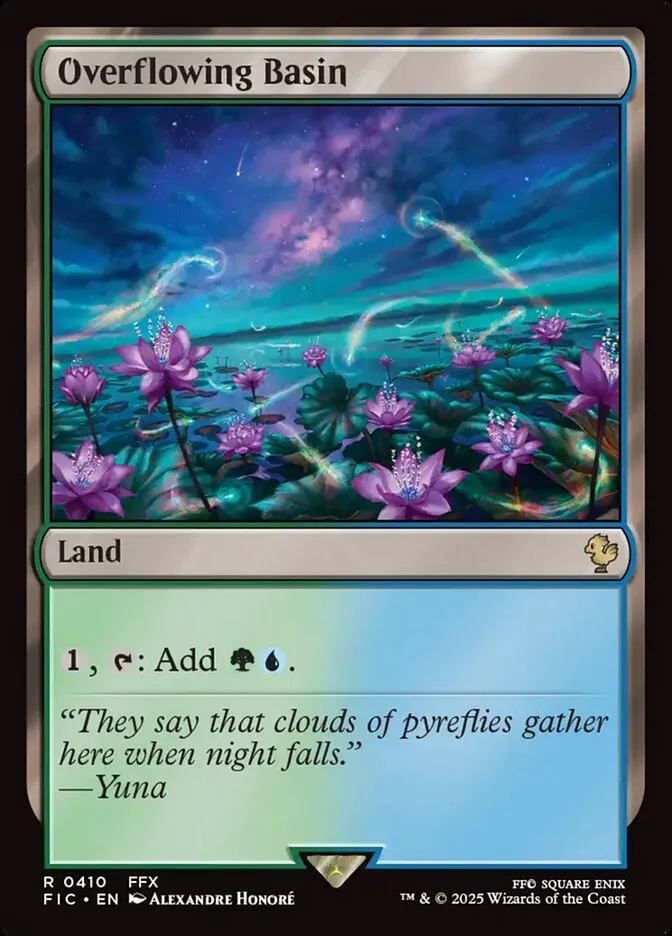2025 Final Fantasy Commander Overflowing Basin #410 rare card image