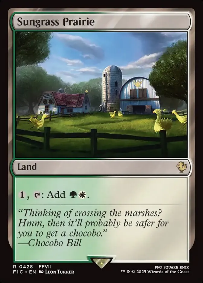 2025 Final Fantasy Commander Sungrass Prairie #428 rare card image