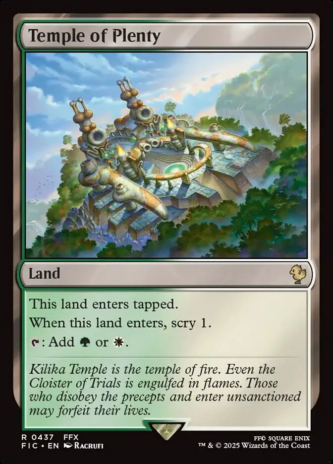 2025 Final Fantasy Commander Temple of Plenty #437 rare card image