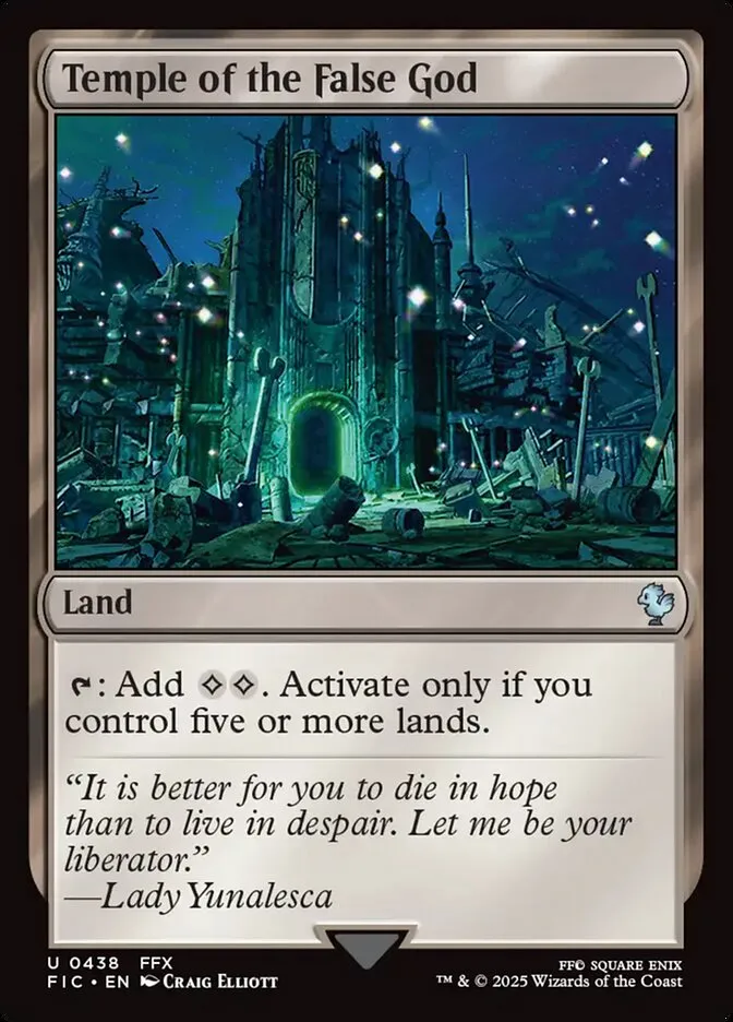 2025 Final Fantasy Commander Temple of the False God #438 uncommon card image