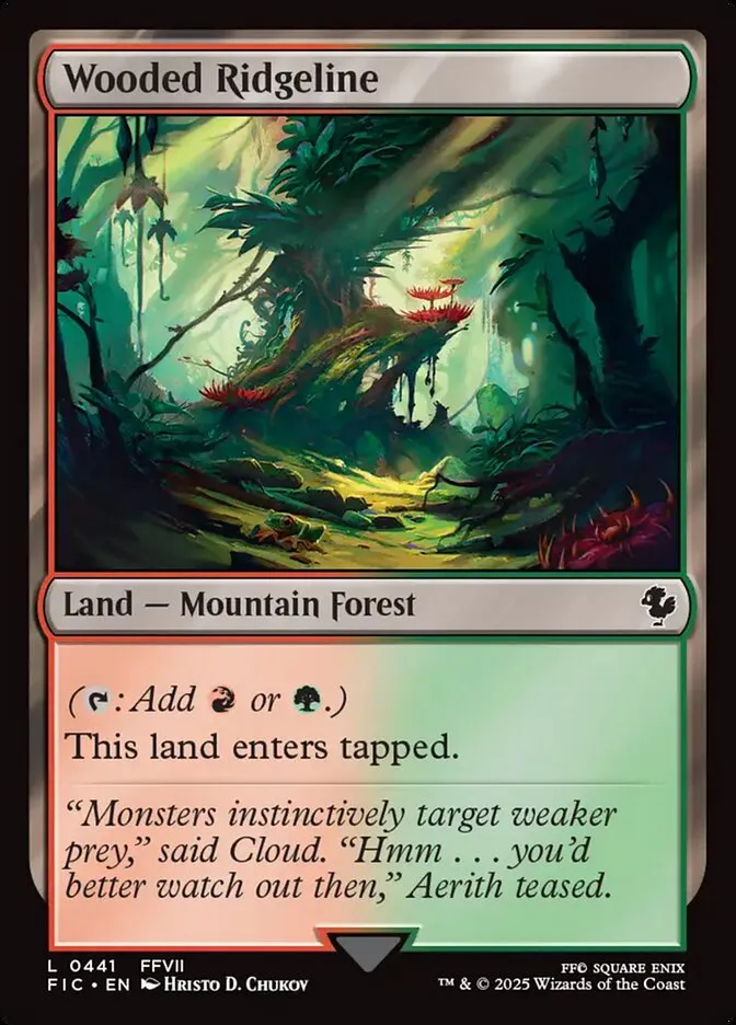 2025 Final Fantasy Commander Wooded Ridgeline #441 common card image