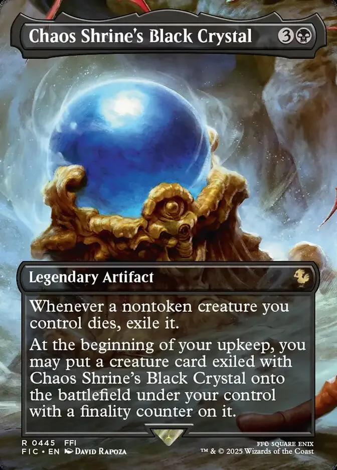 2025 Final Fantasy Commander Chaos Shrine's Black Crystal [Borderless Foil] rare #445 rare card image