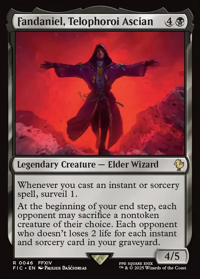 2025 Final Fantasy Commander Fandaniel, Telophoroi Ascian [Foil] rare #46 rare card image