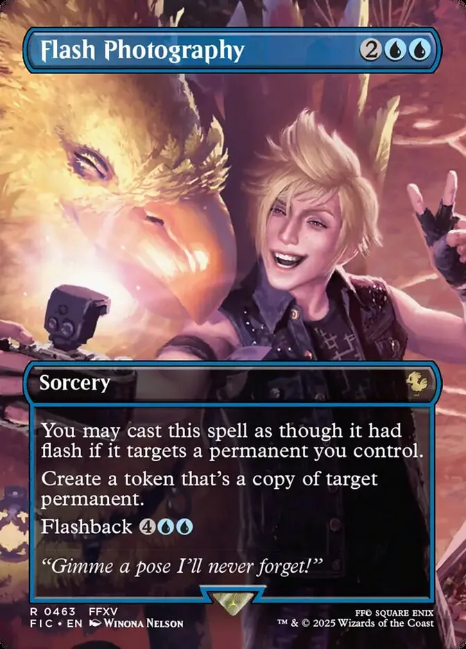 2025 Final Fantasy Commander Flash Photography [Borderless Foil] rare #463 rare card image