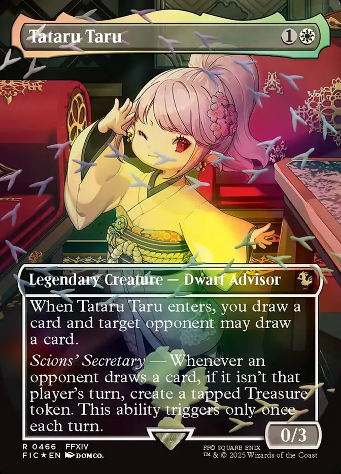 2025 Final Fantasy Commander Tataru Taru [Borderless Foil] rare #466 rare card image