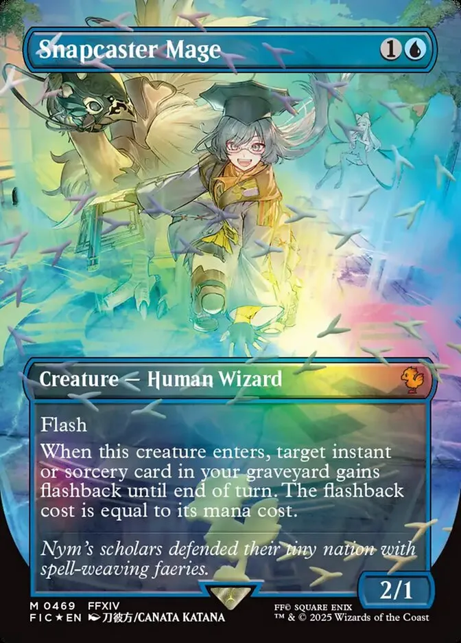 2025 Final Fantasy Commander Snapcaster Mage [Borderless Foil] mythic #469 mythic card image
